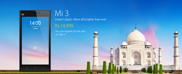 xiaomi mi3 india price
