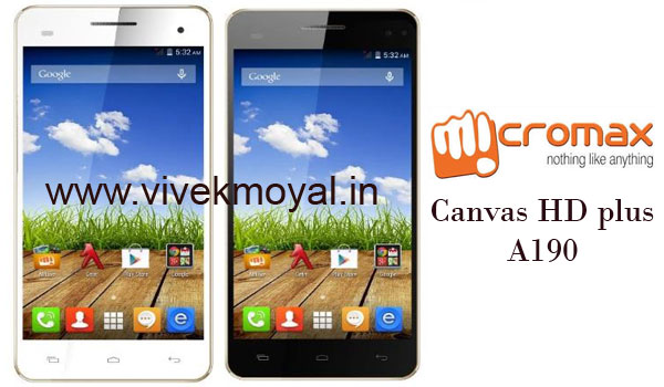 Micromax Canvas HD plus A190 specifications