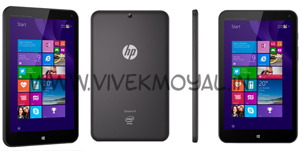 HP Stream 8 Tablet Specification 3G, Intel Atom Quad Core