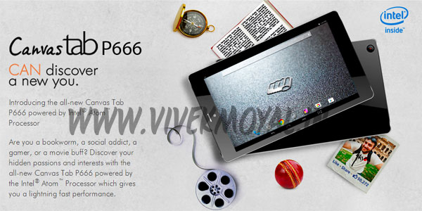 Micromax Canvas Tab P666 8″ 3G | 1GB RAM | 4400 mAh | 5MP | 8GB HDD